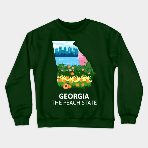 Georgia the peach state Crewneck Sweatshirt by WOAT